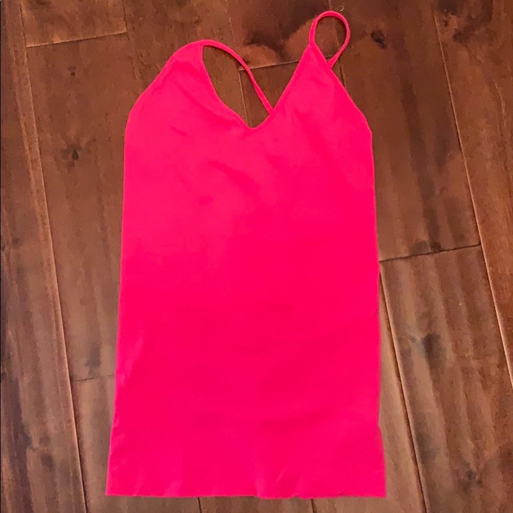 Victoria’s Secret sports hot pink spaghetti tank M